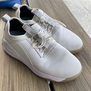 All white Clove healthcare easy to clean shoes, size 7